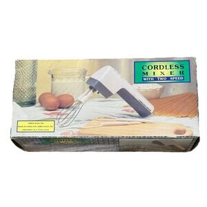 Two Speed Mixer Cordless Electric White‎ Handheld NIB